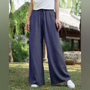NWT Iximo Linen Blend Wide Leg Pants